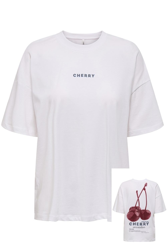 ONLCARRIE LIFE S/S CHERRY TOP BOX J 15351644 BRIGHT WHITE/ASSOCIATION